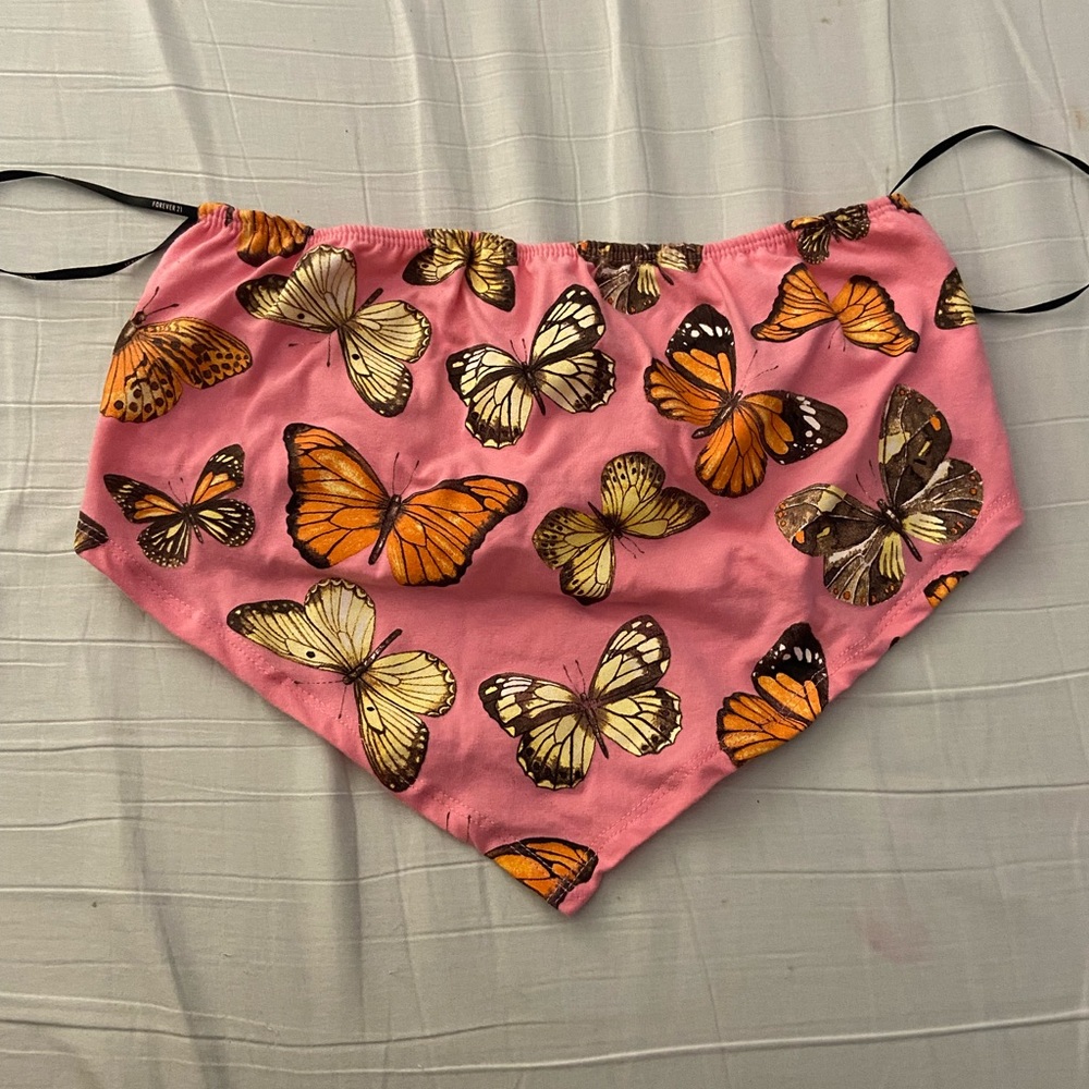 Forever 21 Butterfly Tube Top